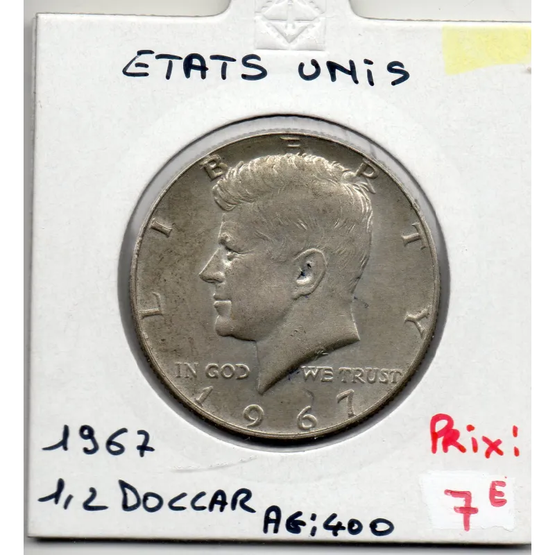 Etats Unis 1/2 Dollar 1967, Sup, KM 202a pièce de monnaie