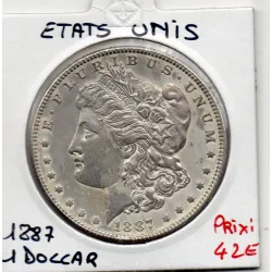 Etats Unis 1 Dollar 1887 TTB+ défaut surface, KM 110 pièce de monnaie