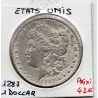 Etats Unis 1 Dollar 1887 TTB+ défaut surface, KM 110 pièce de monnaie