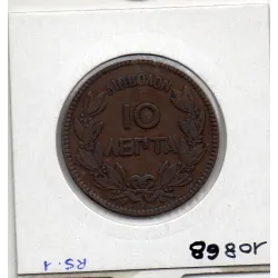 Grèce 10 Lepta 1869 BB Strasbourg TB+, KM 43 pièce de monnaie