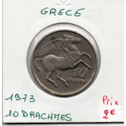 Grèce 10 Drachmai 1973 TTB+, KM 110 pièce de monnaie