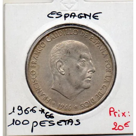 Espagne 100 pesetas 1966 *66 Sup, KM 797 pièce de monnaie