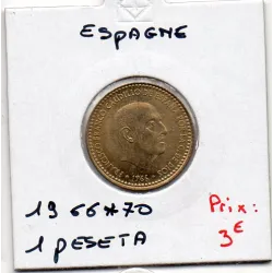 Espagne 1 peseta 1966 * 70, Spl, KM 796 pièce de monnaie