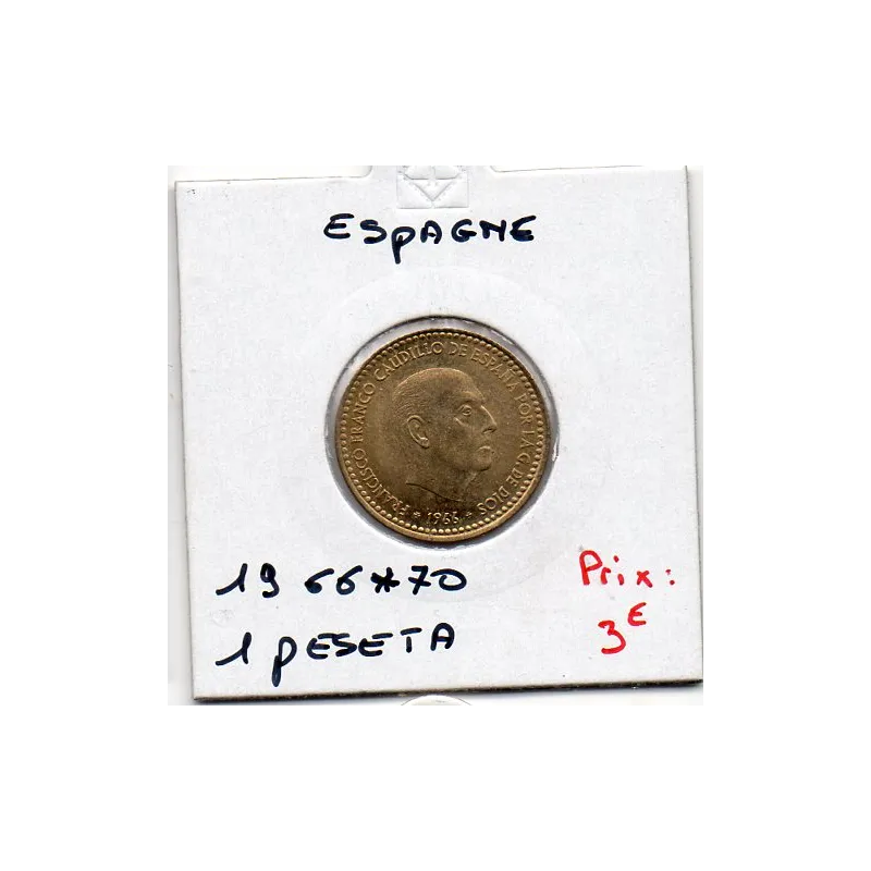 Espagne 1 peseta 1966 * 70, Spl, KM 796 pièce de monnaie