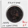 Espagne 10 centimos 1879 TB+, KM 675 pièce de monnaie