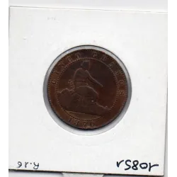 Espagne 5 centimos 1870 TB-, KM 662 pièce de monnaie