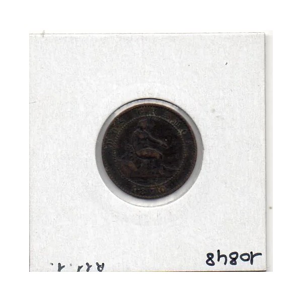 Espagne 2 centimos 1870 TTB-, KM 661 pièce de monnaie