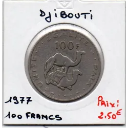 Djibouti 100 francs 1977, TB, KM 26 pièce de monnaie