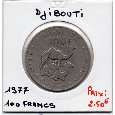 Djibouti 100 francs 1977, TB, KM 26 pièce de monnaie
