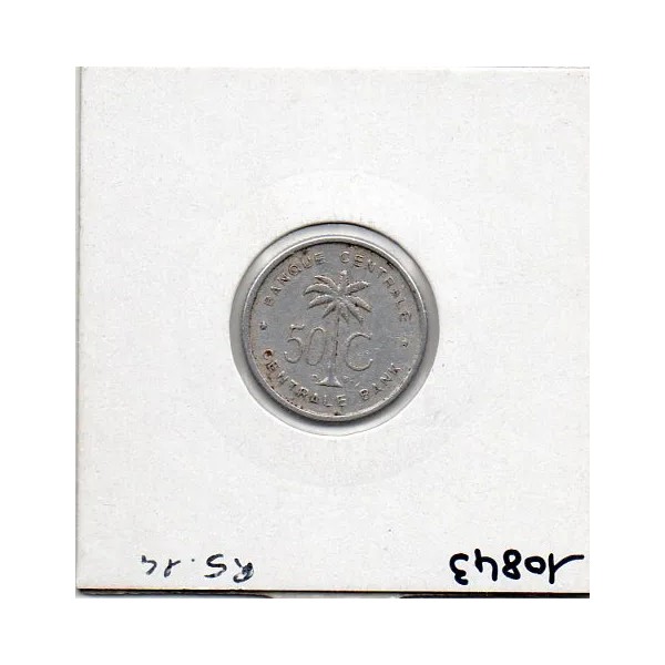 Congo Belge Ruanda-Urundi 50 centimes 1955, Sup, KM 2 pièce de monnaie