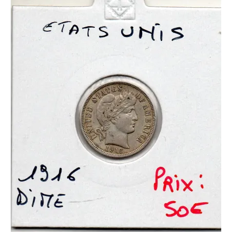 Etats Unis dime 1916 Sup-, KM.140 Barber