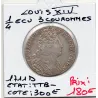 1/4 Ecu Aux 3 couronnes 1711 D Lyon Louis XIV TTB-