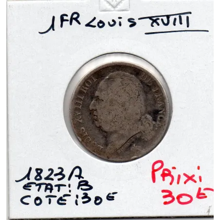 1 Franc Louis XVIII 1823 A Paris B