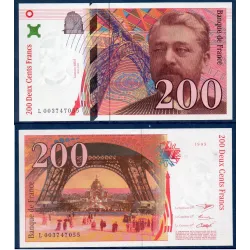 200 Francs Eiffel SPL 1995 Billet de la banque de France