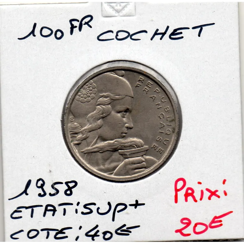 100 francs Cochet 1958 Sup+