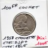 100 francs Cochet 1958 chouette Sup+