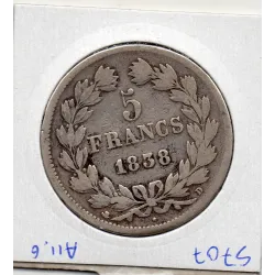 5 francs Louis Philippe 1838 D Lyon TB-