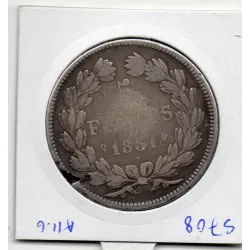 5 francs Louis Philippe 1831 Q perpignan tranche en creux TB