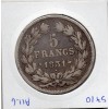 5 francs Louis Philippe 1831 K Bordeaux tranche en creux TB-