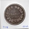 5 francs Louis Philippe 1831 K Bordeaux tranche en creux TB-