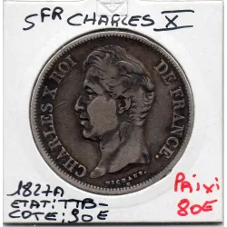 5 francs Charles X 1827 A Paris TTB-