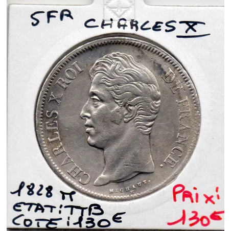 5 francs Charles X 1828 M Toulouse TTB