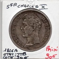 5 francs Charles X 1826 A Paris TTB