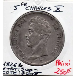 5 francs Charles X 1826 K Bordeaux Sup-