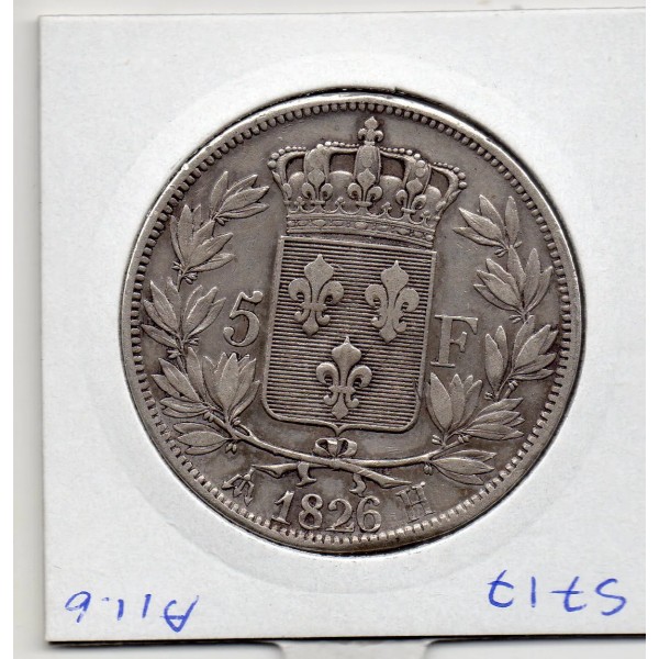 5 francs Charles X 1826 H La rochelle TTB