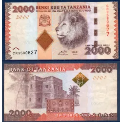 Tanzanie P.42a, TTB Billet de 2000 shillings 2010 Lion