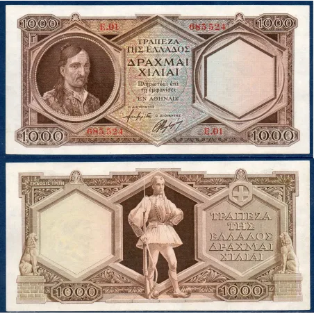 Grece P.172a, Spl Billet de 1000 Drachmai 1944 Theodoros Kolokotronis