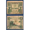 Maroc Chérifien P.42, TB, Billet de 1 Franc 1944 Fès