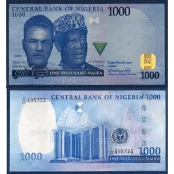 Nigeria P.49d, TTB Billet de 1000 Naira 2025 Mai-Bornu et Isong