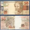 Bresil P.256i, neuf Billet de 50 reais 2010 Ocre