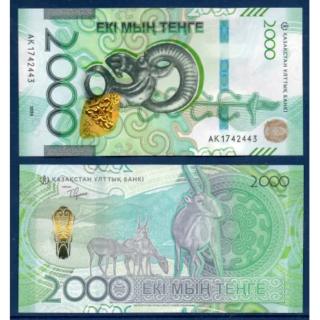 Kazakhstan P.53, neuf Billet de 2000 Tenge 2024 Antilope