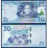 Lesotho P.27, neuf Billet de 20 Maloti 2021 3 rois modifié