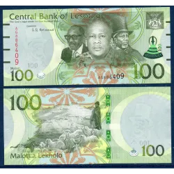Lesotho P.29, neuf Billet de 100 Maloti 2021 3 rois modifié