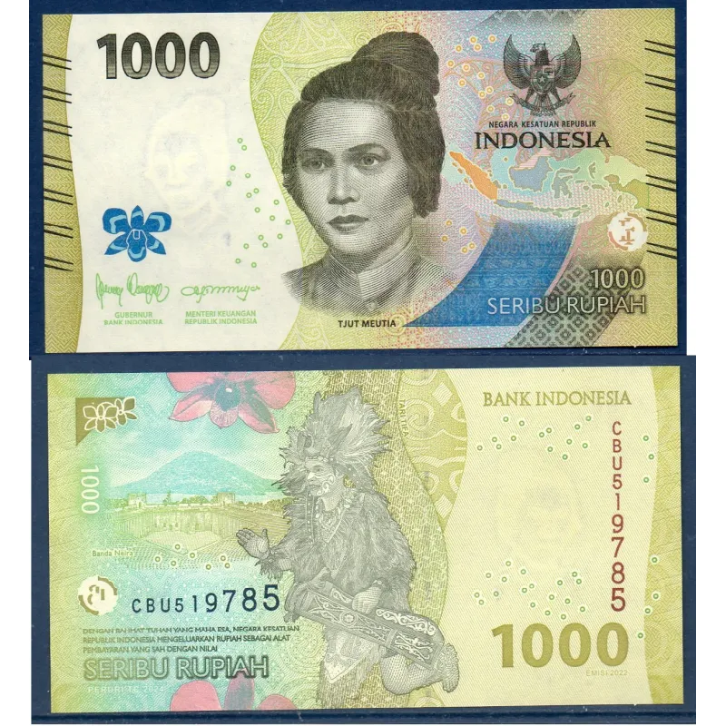 Indonésie P.162c, Neuf banque de 1000 Rupiah 2024 Tjut Meutia