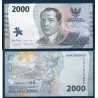 Indonésie P.163b, Neuf Billet de 2000 Rupiah 2023 Mohammad Hoesni Thamrin