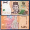 Indonésie P.164c, Neuf Billet de 5000 Rupiah 2023 Idham Chalid