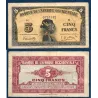 AOF P.28a, TB Billet de 5 Francs 14.12.1942 Femme ethnique