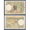 AOF Pick 21a, TB Billet de 5 Francs CFA 10.3.1938 Tisseur