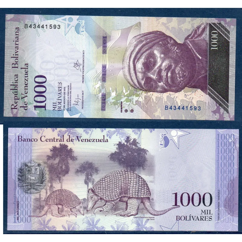 Venezuela P.95a, neuf Billet de 1000 Bolivares 2016 Pedro Camejo Venezuela P.95a, neuf Billet de 1000 Bolivares 2016 Pedro Camejo