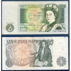 Grande Bretagne P.377a, TTB Billet de 1 pound 1978-1980 Isaac Newton