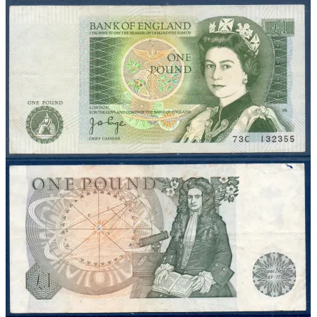 Grande Bretagne P.377a, TTB Billet de 1 pound 1978-1980 Isaac Newton