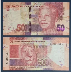 Afrique du sud P.140a, TTB, Billet de 50 rand 2013 Mandela Lion