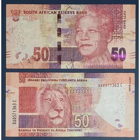Afrique du sud P.140a, TTB, Billet de 50 rand 2013 Mandela Lion
