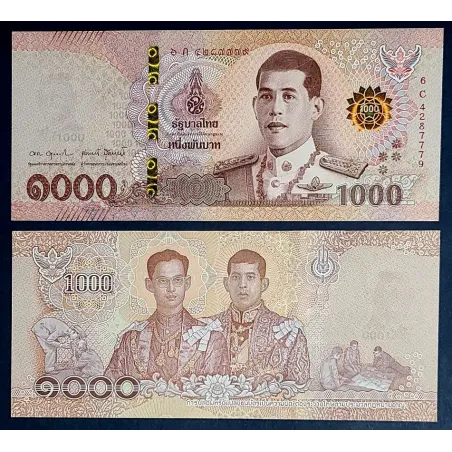 Thaïlande P.139, neuf Billet de 1000 Baht 2018 Rama IX