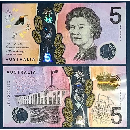 Australie P.62, TTB Billet de 5 Dollars 2016 Elizabeth II