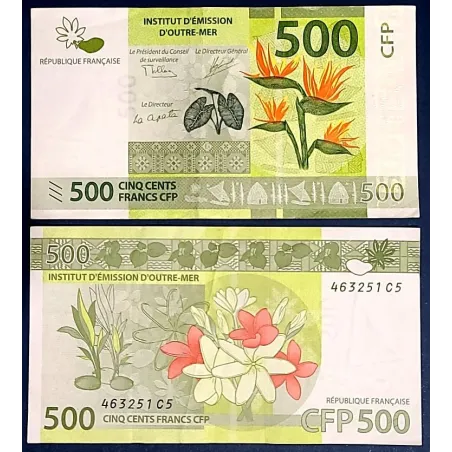 Polynésie Française P.5, TTB Billet de 500 Francs 2014 oiseaux de paradis